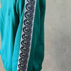 Kenzo Crewneck Sweatshirt w/ Patterned Sleeves